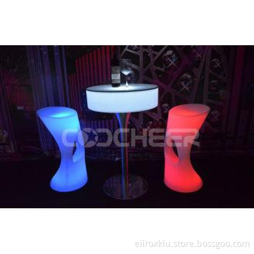 Custom Anti-UV Outdoor Glow Led Garden Furniture High Table